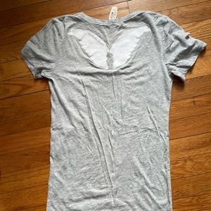 Victoria’s Secret SS graphic tee, grey MED, NWT